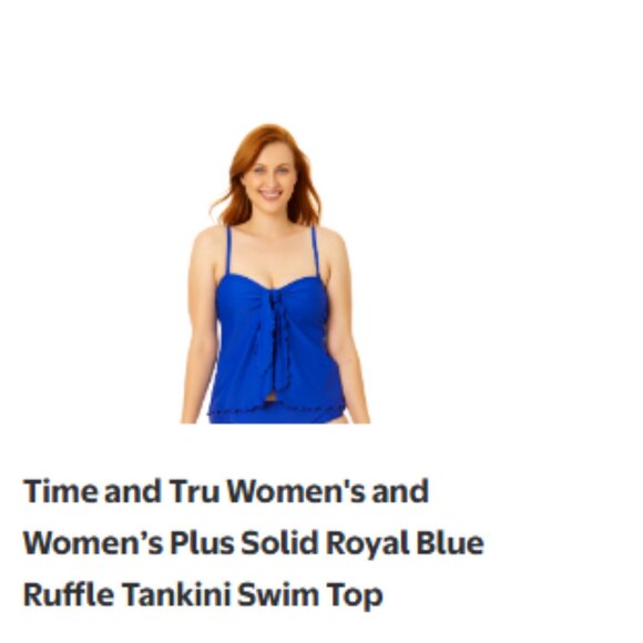 Time and Tru Women's Blue Bikini - Picture 1 of 4